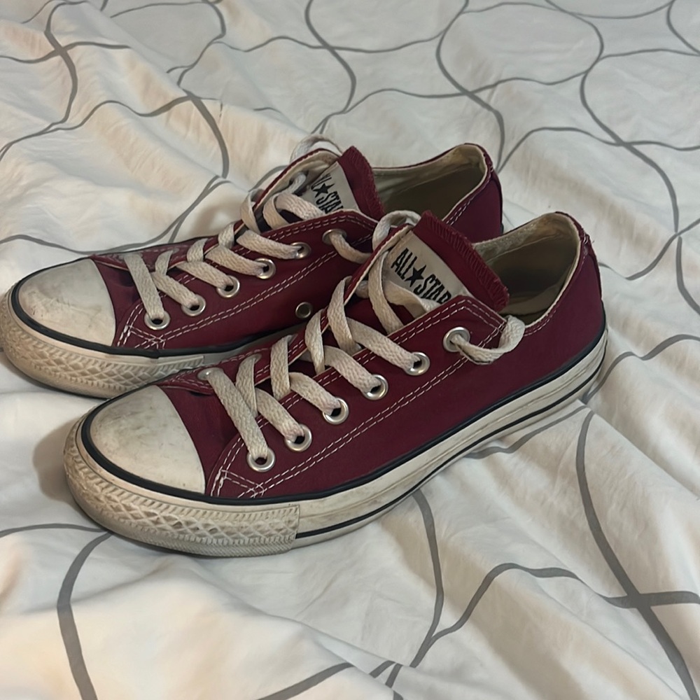 Maroon Converse All Stars